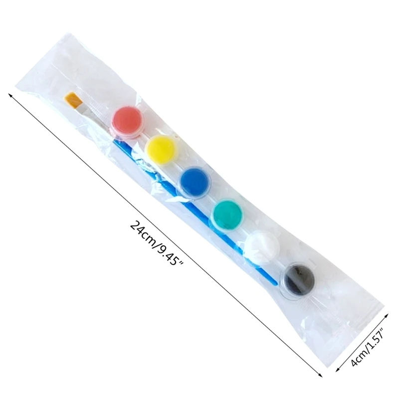 6 kleuren/12 kleuren wasbare acrylverf met penseel voor peutervingerverf