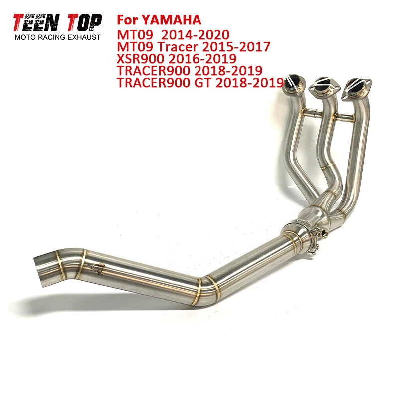 Выхлоп мотоцикла для YAMAHA MT-09 MT09 Tracer, передняя соединительная труба XSR900 TRACER 900/GT 51 мм, выхлопная труба Escape Moto