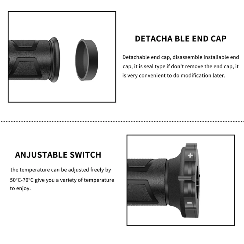 Мотоциклетные ручки с подогревом 22 мм, ручки с подогревом, ручки из нитриловой резины с регулируемой температурой