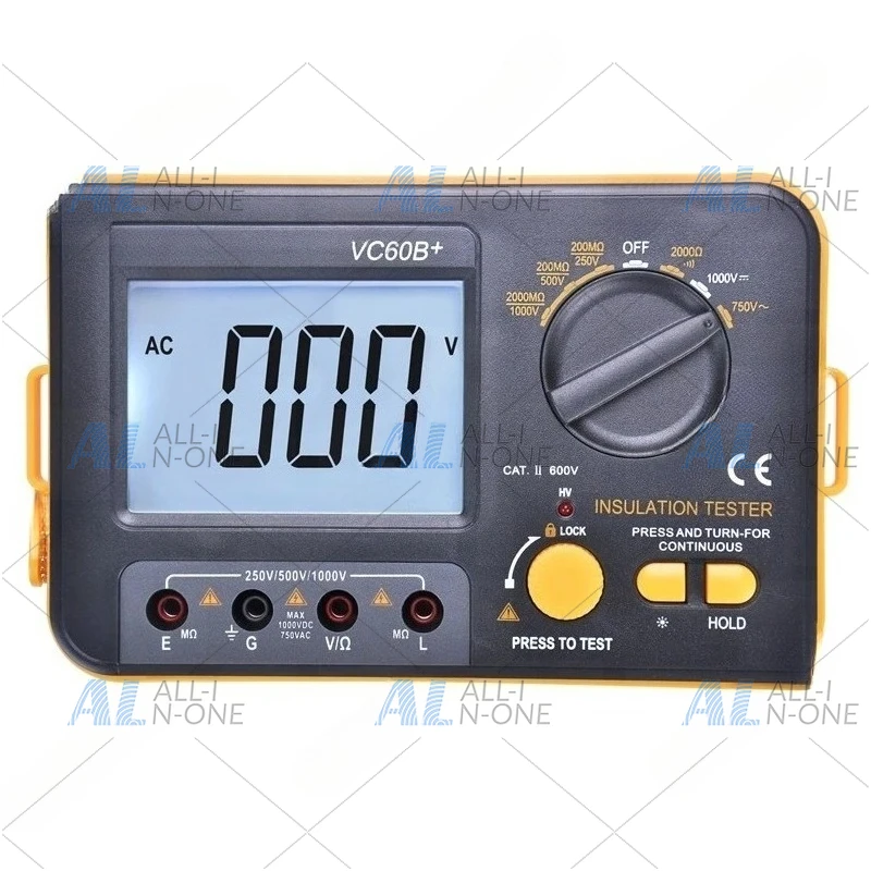 193B Digital Insulation Resistance Tester Megohmmeter Meter VC60B Large LCD Display