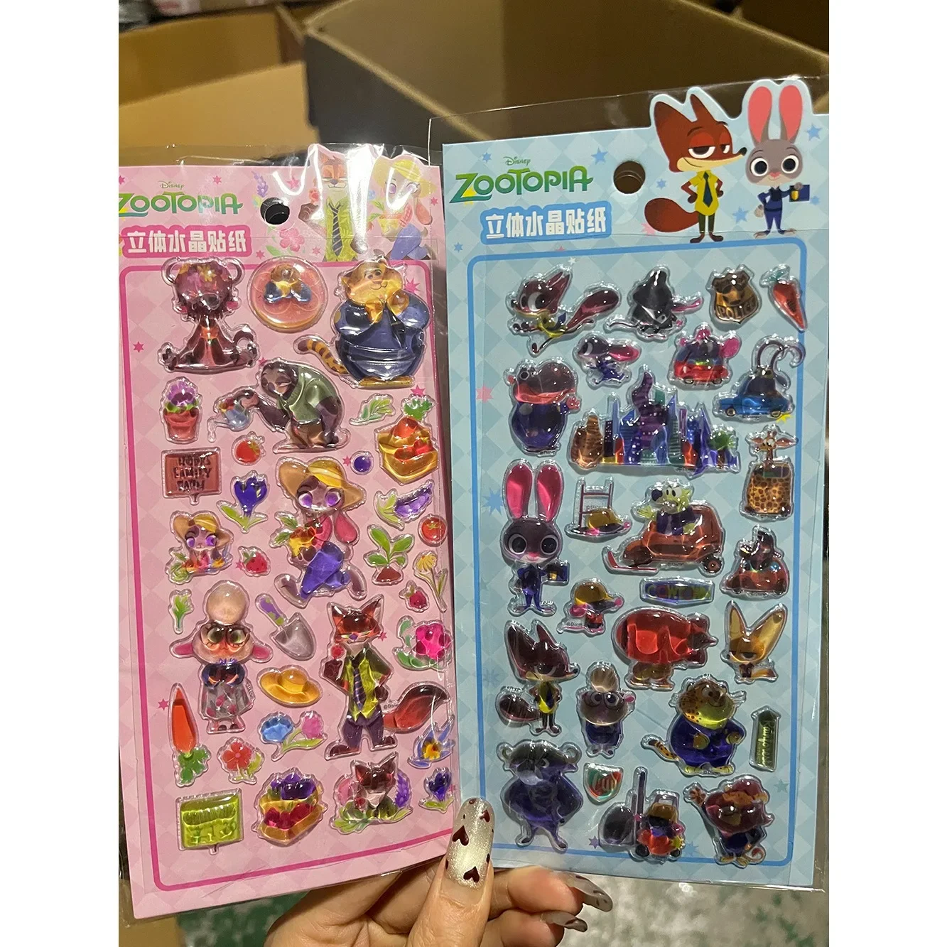 Disney 3d adesivos de cristal criativo periférico zootopia estudante recompensa diamante adesivo caso telefone decoração adesivos presente