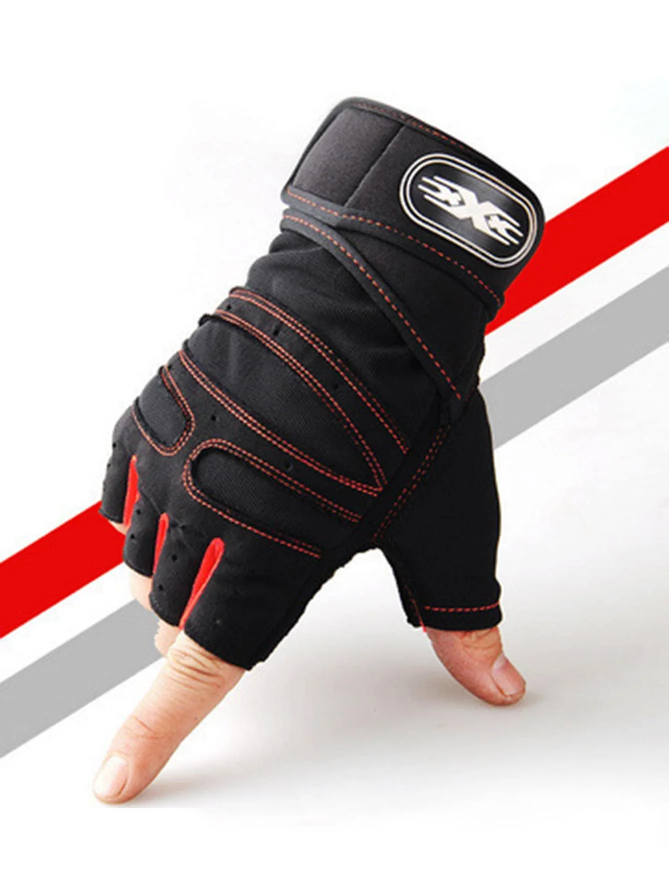 اللياقة البدنية، مضاد للانزلاق، مقاوم للاهتراء، ركوب الدراجات في الهواء الطلق، تسلق الجبال، تسلق الصخور، قفازات نصف إصبع قابلة للتنفس، قطعة واحدة #3