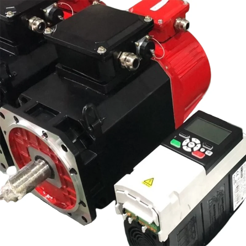 HOLRY Factory Sales Servo Motor 1500RPM-6000RPM 120mm Belt Driven Lathe Spindle Set