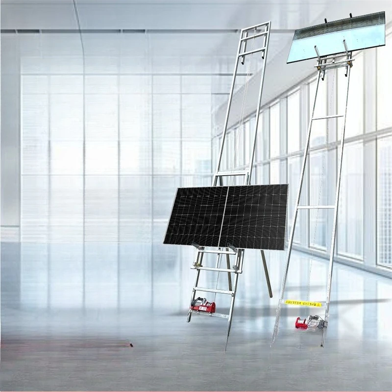 Photovoltaic panel lift Electric small glass door and window lift Miniature portable material lifting brick crane