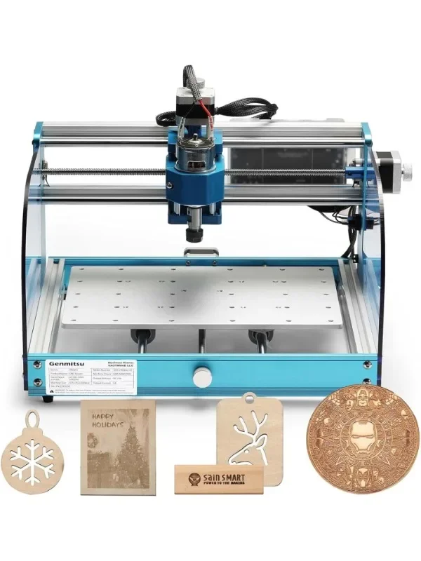 CNC milling machine with limit switches and emergency stop, working area