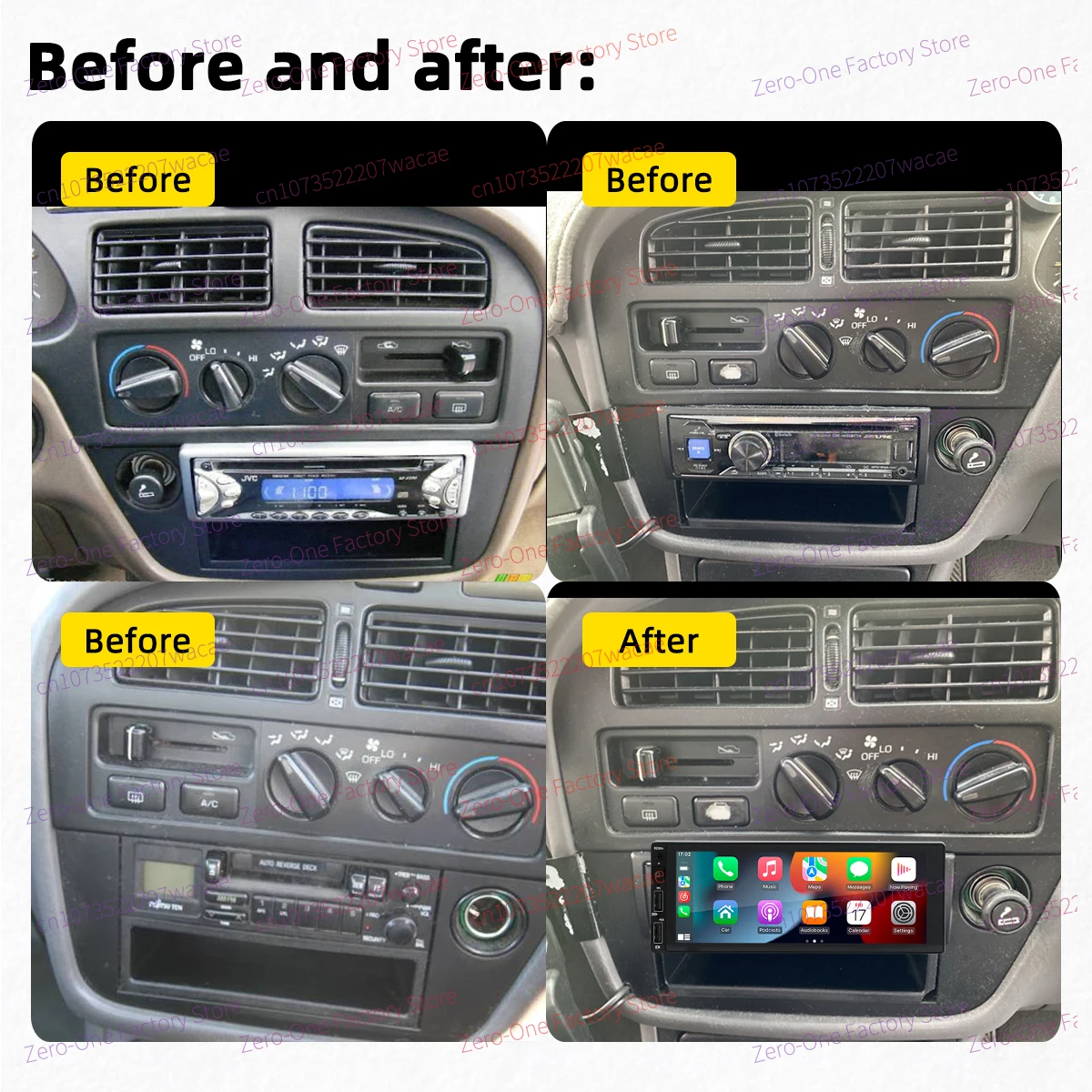 1 Din Radio Android Car Multimedia for Toyota Camry 1992-1996 6.9 Inch Screen Stereo Head Unit Carplay Autoradio GPS Navigation