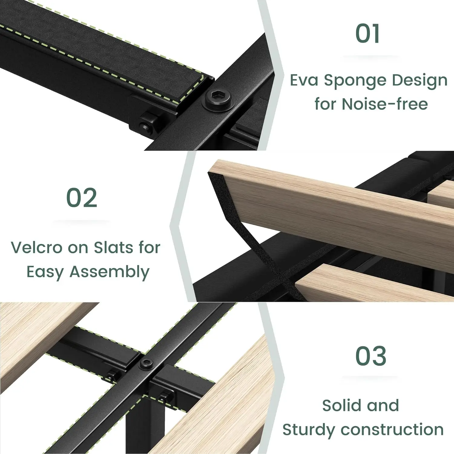 Plataforma de terciopelo tapizada para almacenamiento, marco de cama copetudo, cabecero de 4 cajones, listones de madera, soporte negro sin ruido, tamaño Queen