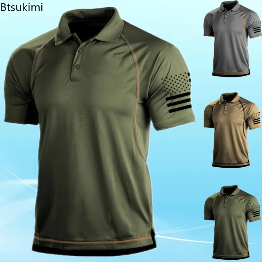 

New 2025 Men's Summer Short Sleeve Polo Shirt Colorful Print T-Shirts Outdoor Fashion Casual Sport Loose Street Lapel Tops Male