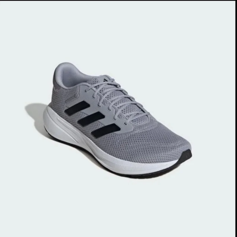 

Adidas' New Eva Midsole Provides Cushioning and Wear Resistance, Unisex Training Running Shoes, Response Runner, Lightweight and Comfortable, Suitable for Daily Wear, Casual Running Shoes, Simple Design in Gray and Black, Versatile Trendy Casual Sports Sh