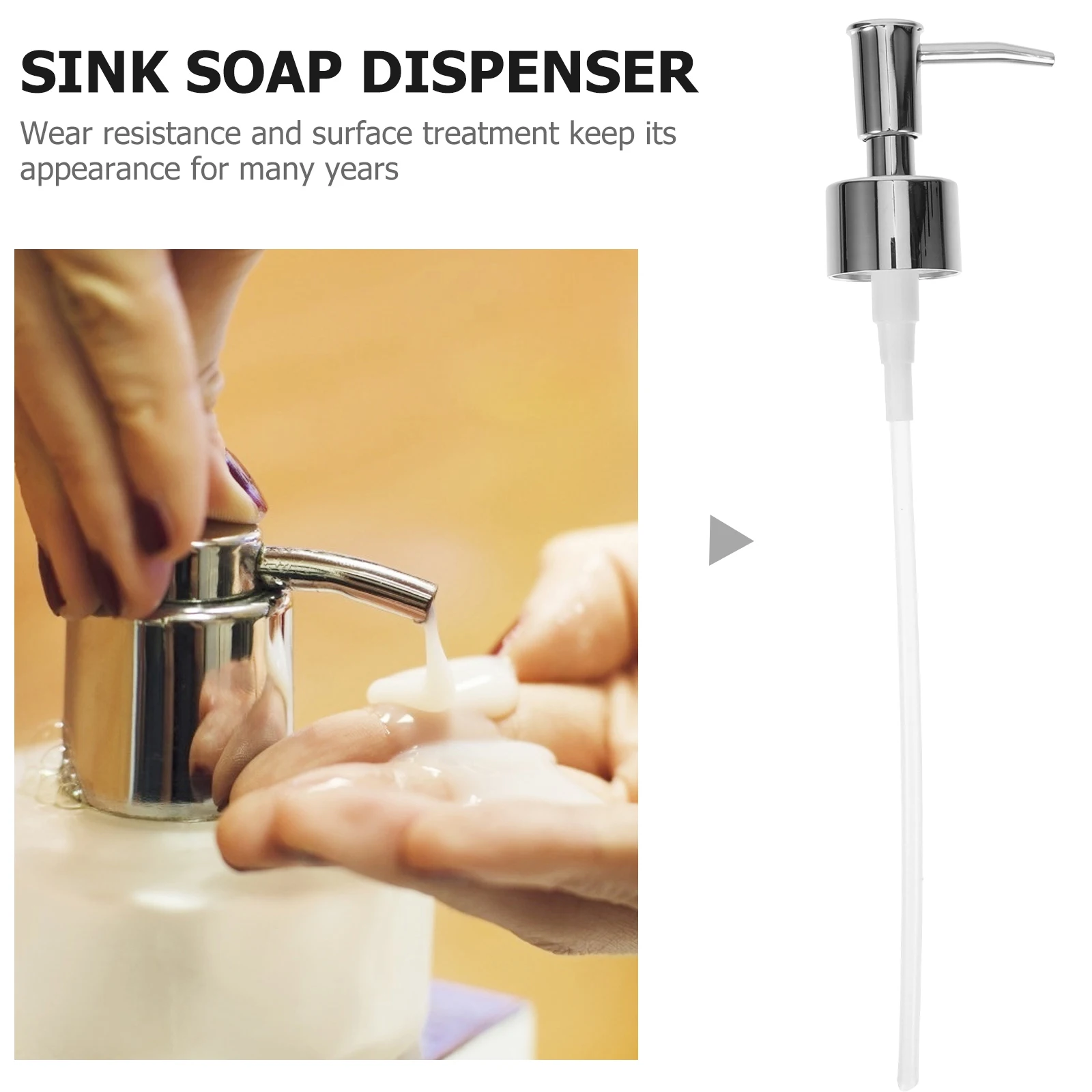 

2pcs Head For Shampoo Lotion Soap Dispenser Replacement Bottle Pump Kitchen Bathroom Sink Dispenser Pump For Large Bottles