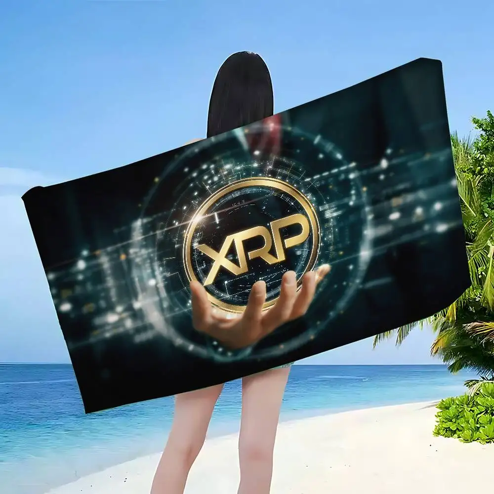 

Одеяло из микрофибры Xrp Ripple, быстросохнущие пляжные полотенца, супервпитывающее полотенце для бассейна с большим принтом, одеяло