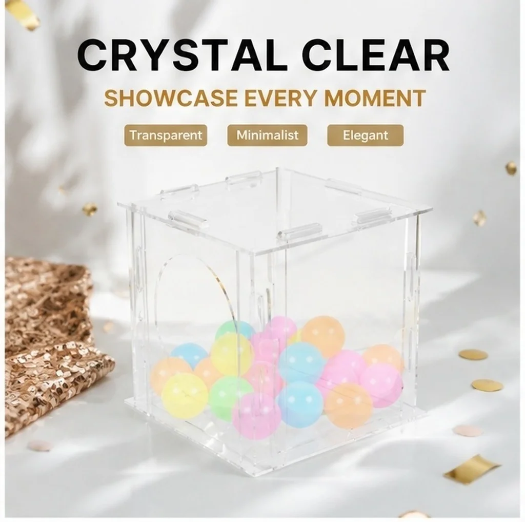 Acrylic Acrylic Raffle Box For Party Games Event Planner Professional Lottery Ticket Draw Ballot Voting Donation
