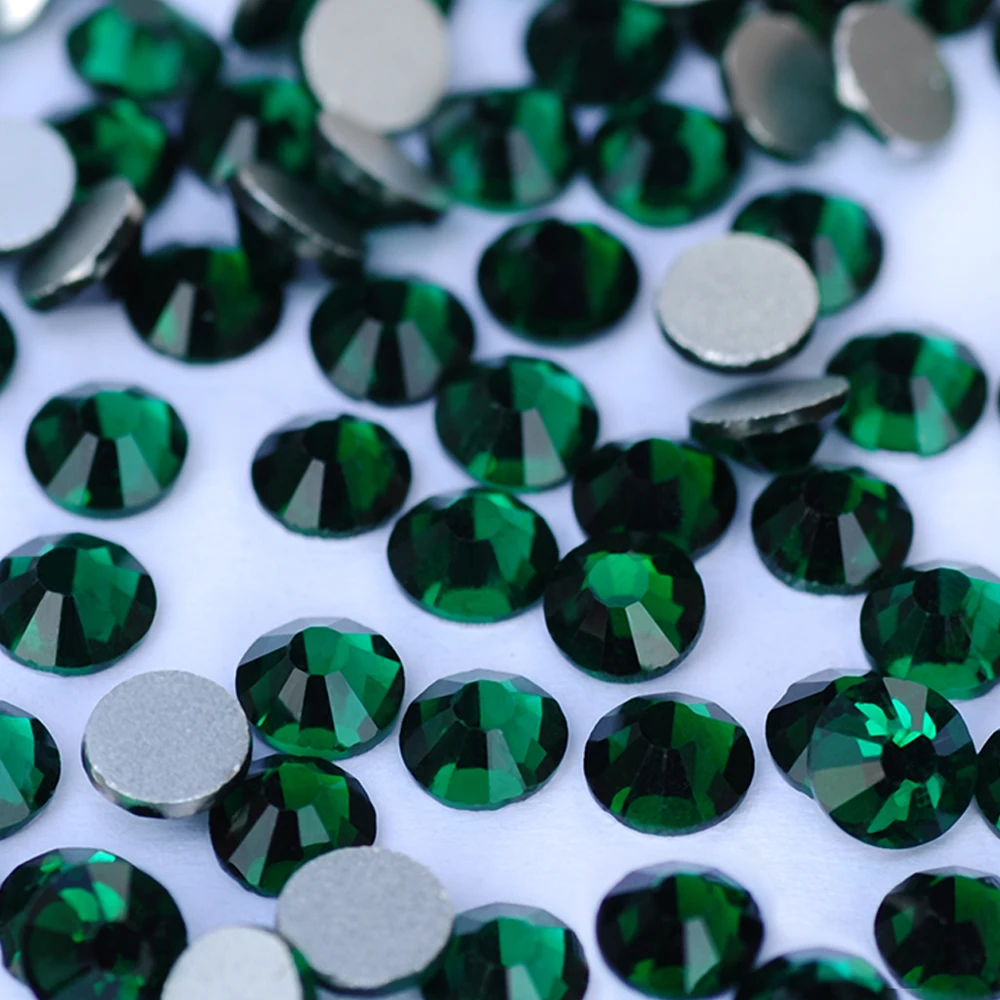 Emerald No Hotfix Glass Rhines - Nail Art Emerald Green recension och pris