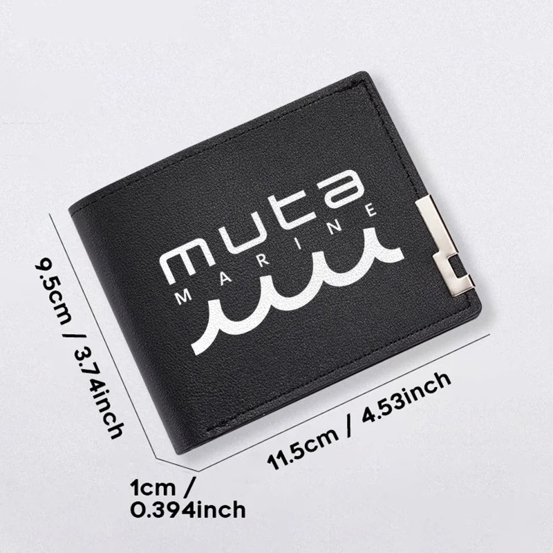 Portfel męski MUTA MARINE Premium PU Leather, minimalistyczny design, lekki, wytrzymały, biznesowy styl, kompaktowy.