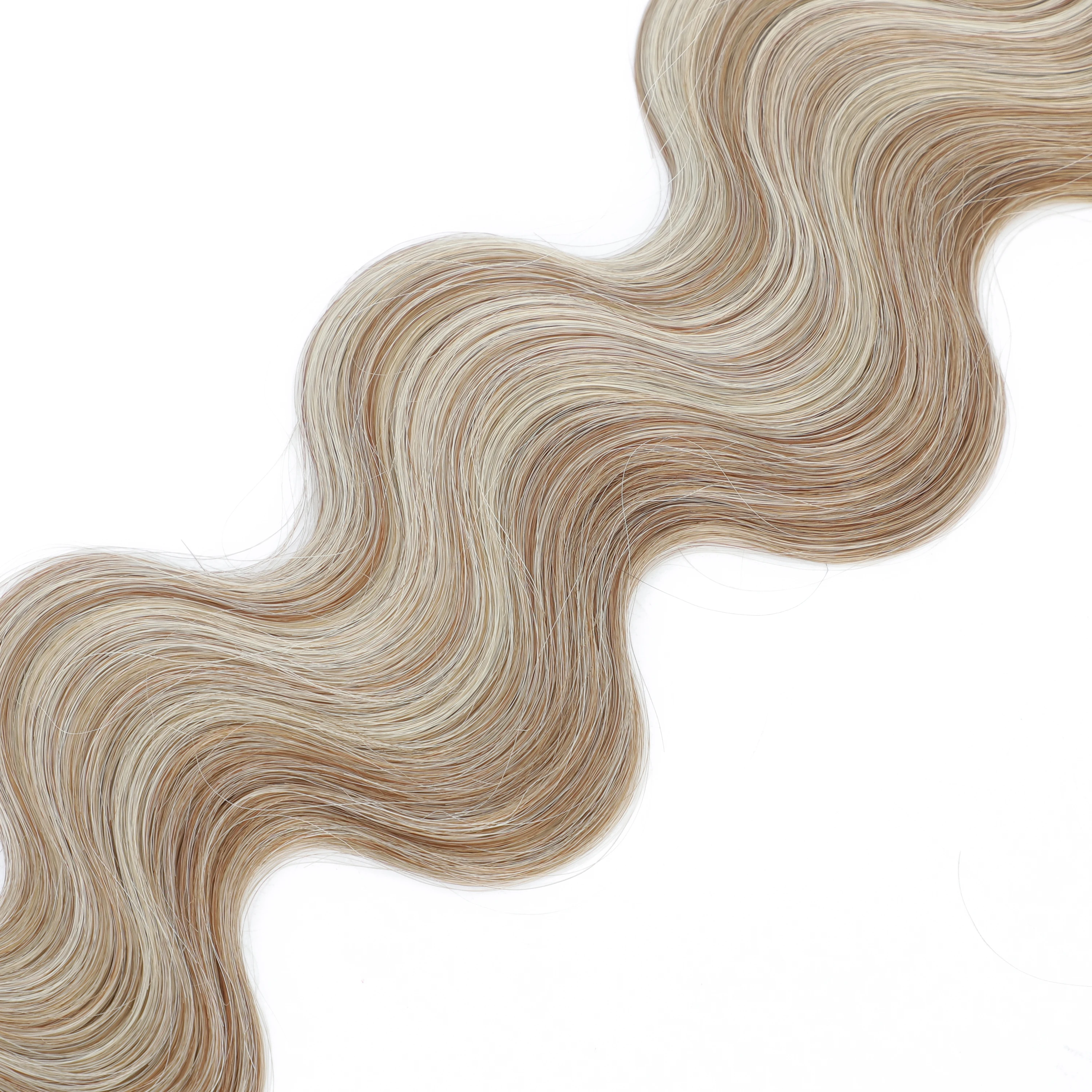 Mèches de cheveux synthétiques colorées Body Wave 613 blond Piano, Extensions de cheveux naturels, queue de cheval épaisse ombrée, tissage profond et ample