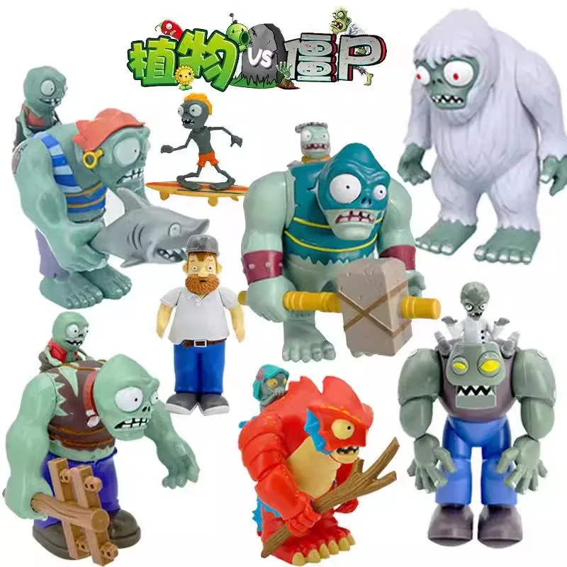 New Plants vs Zombies Figures Dr. Zomboss Peashooter Gargantuar Potato Mine Chomper Conehead Chrismas Gift Children Toy For Kids