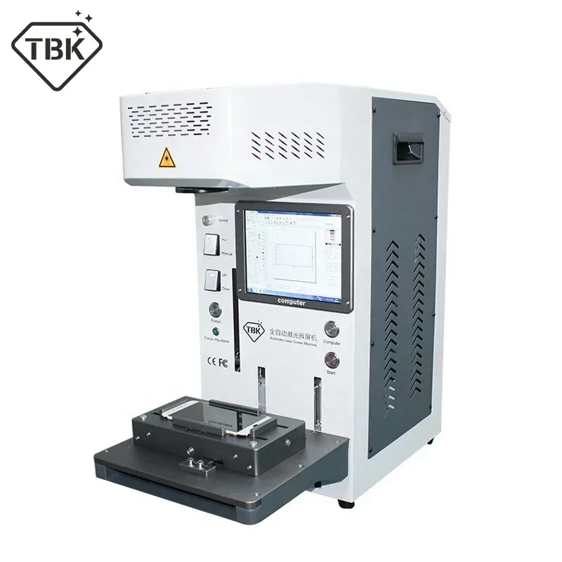 LHTBK 958A 20W Automatic Focusing Lcd Separator Fiber Laser Machine 6W Laser Back Cover Removing Marking Integrated Machine