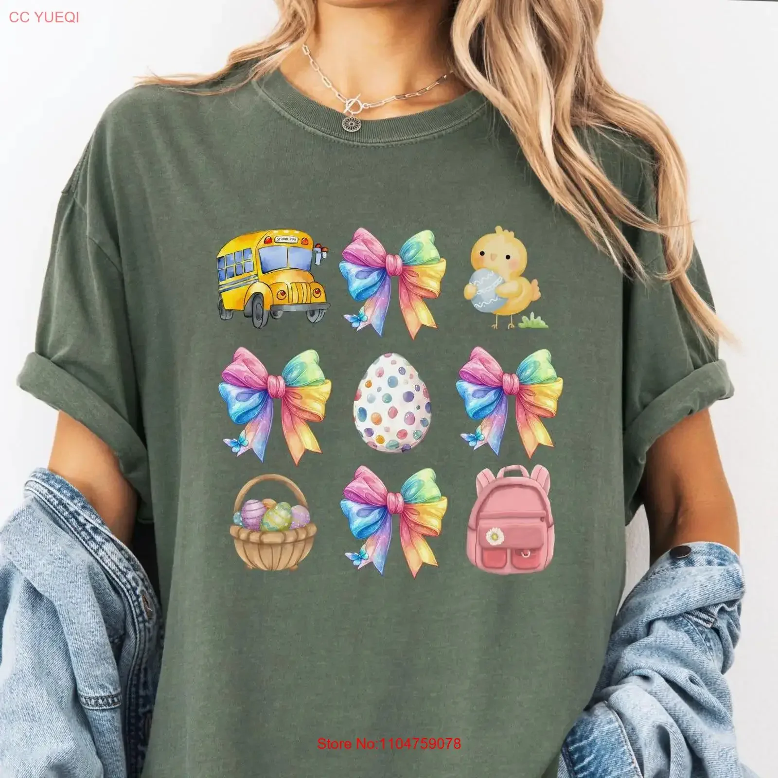 Camiseta de Pascua para Maestra, Coquette Bunny Life Bow, Ropa de diseñador vintage lavada para mujer, Moda streetwear suave unisex ligeramente desgastada