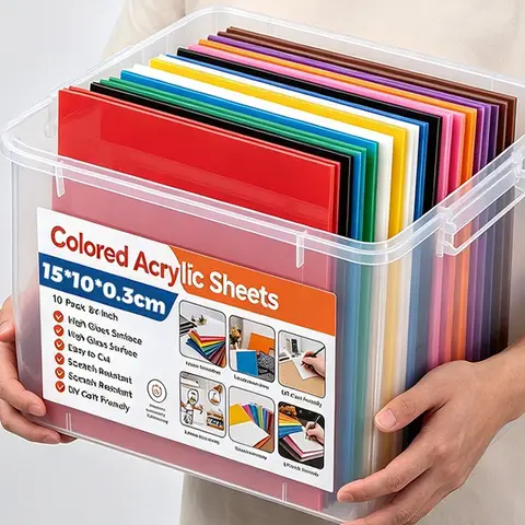 Translucent Acrylic Board Colorful Semi Transparent Acrylic Sheet for DIY Handicrafts Advertising Signsdisplay Props Supplies