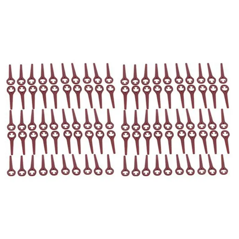 

Набор из 100 пластиковых лезвий для газонокосилок, сменные ножи для садовых работ, аксессуары-AT30