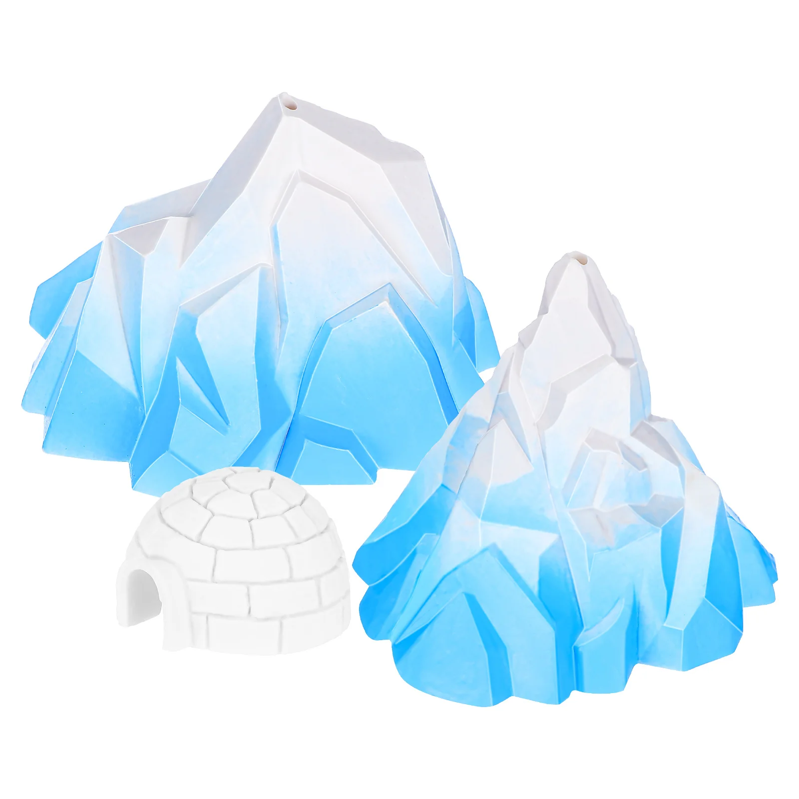 3 قطعة زينة القطب الشمالي الصغيرة في جبل القطب الشمالي لحوض السمك سطح المكتب المشهد الصغير مشهد جبل الثلج الجليدي القطب الشمالي المنمنمات #1