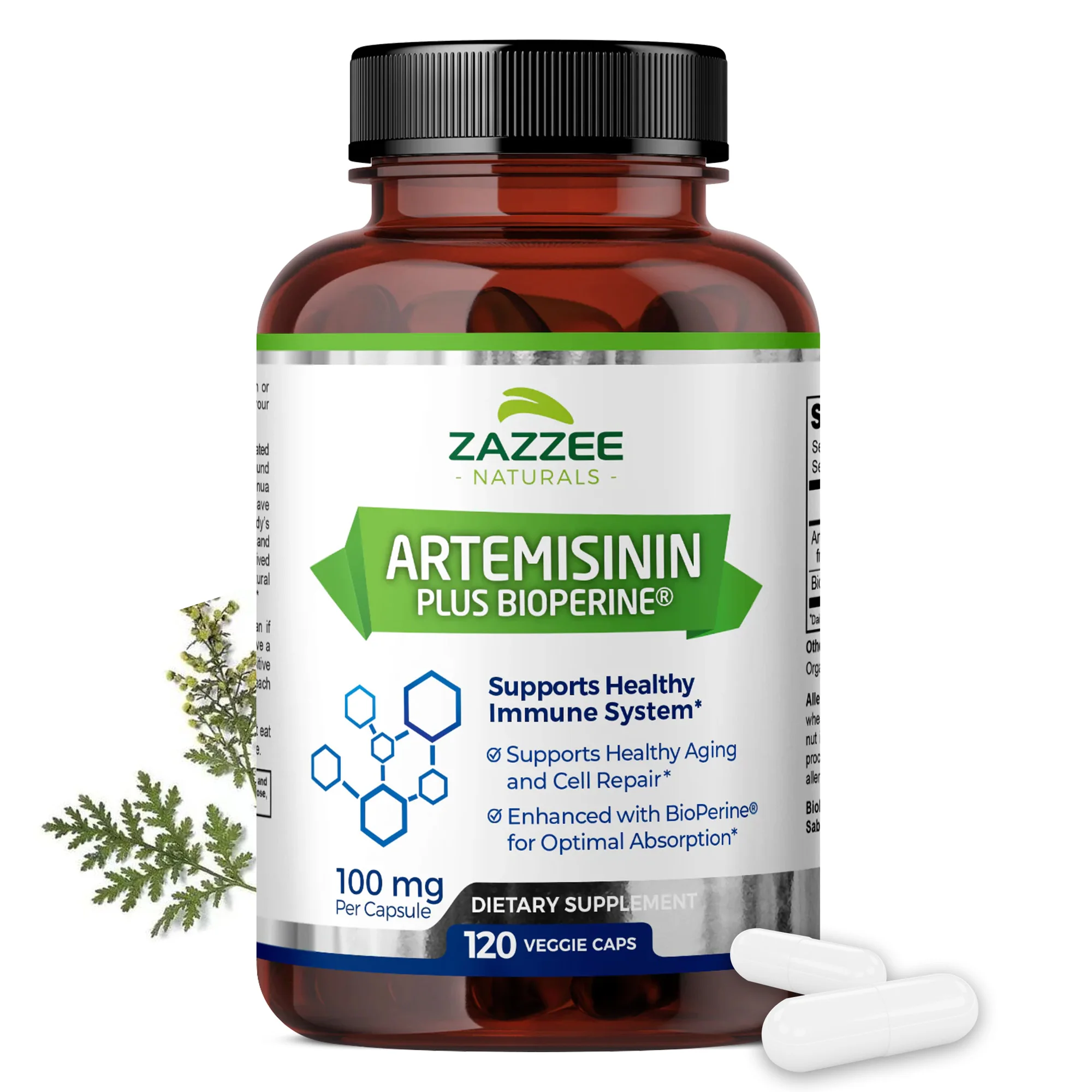 

Artemisinin Plus Bioperine - Supports Healthy Aging, Digestion, and Immunity - Vegan, Non-GMO