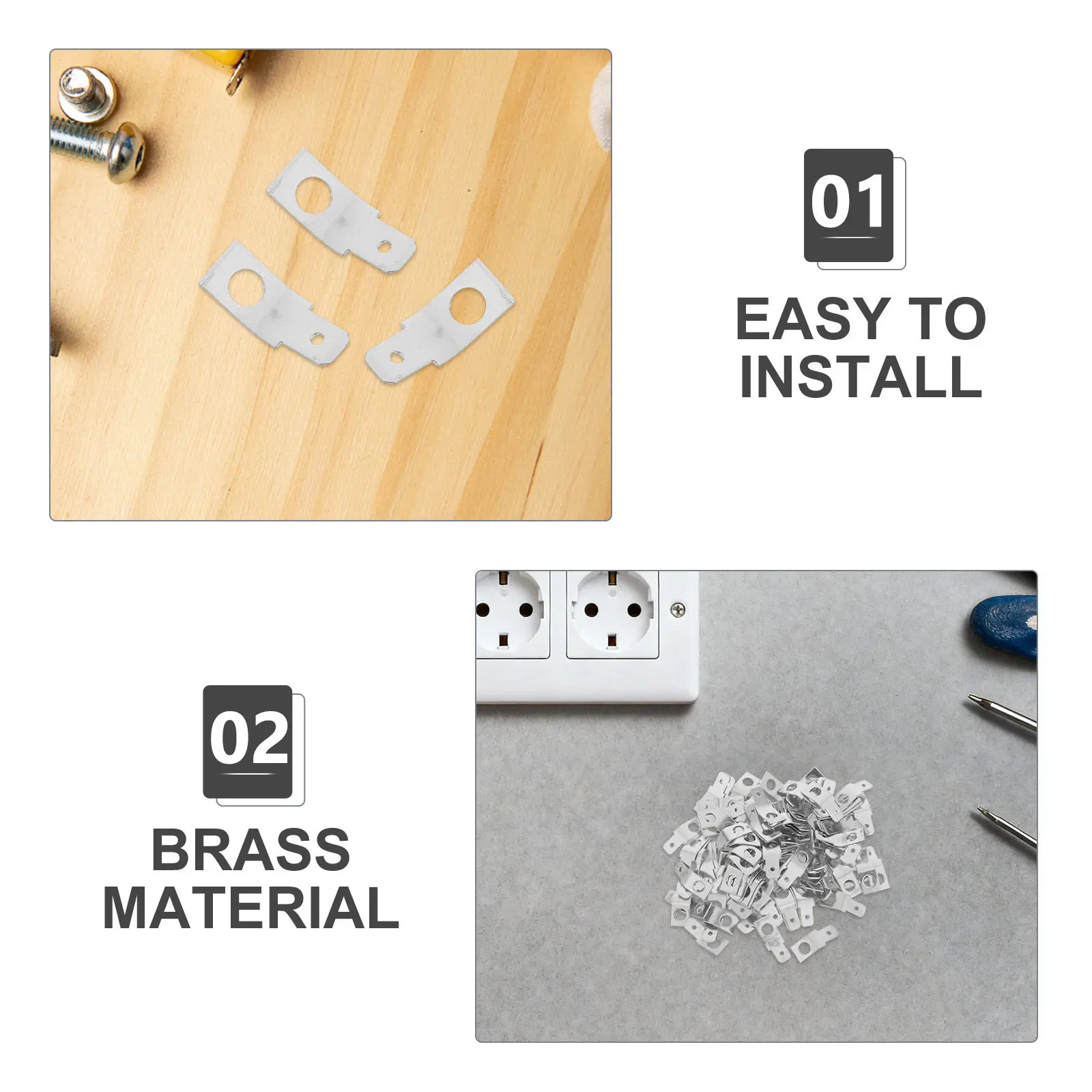 100Pcs Brass Male to Male Spade Connectors Wear Resistant Quick Disconnect Electrical Coupler for Automotive Marine Speaker Rv