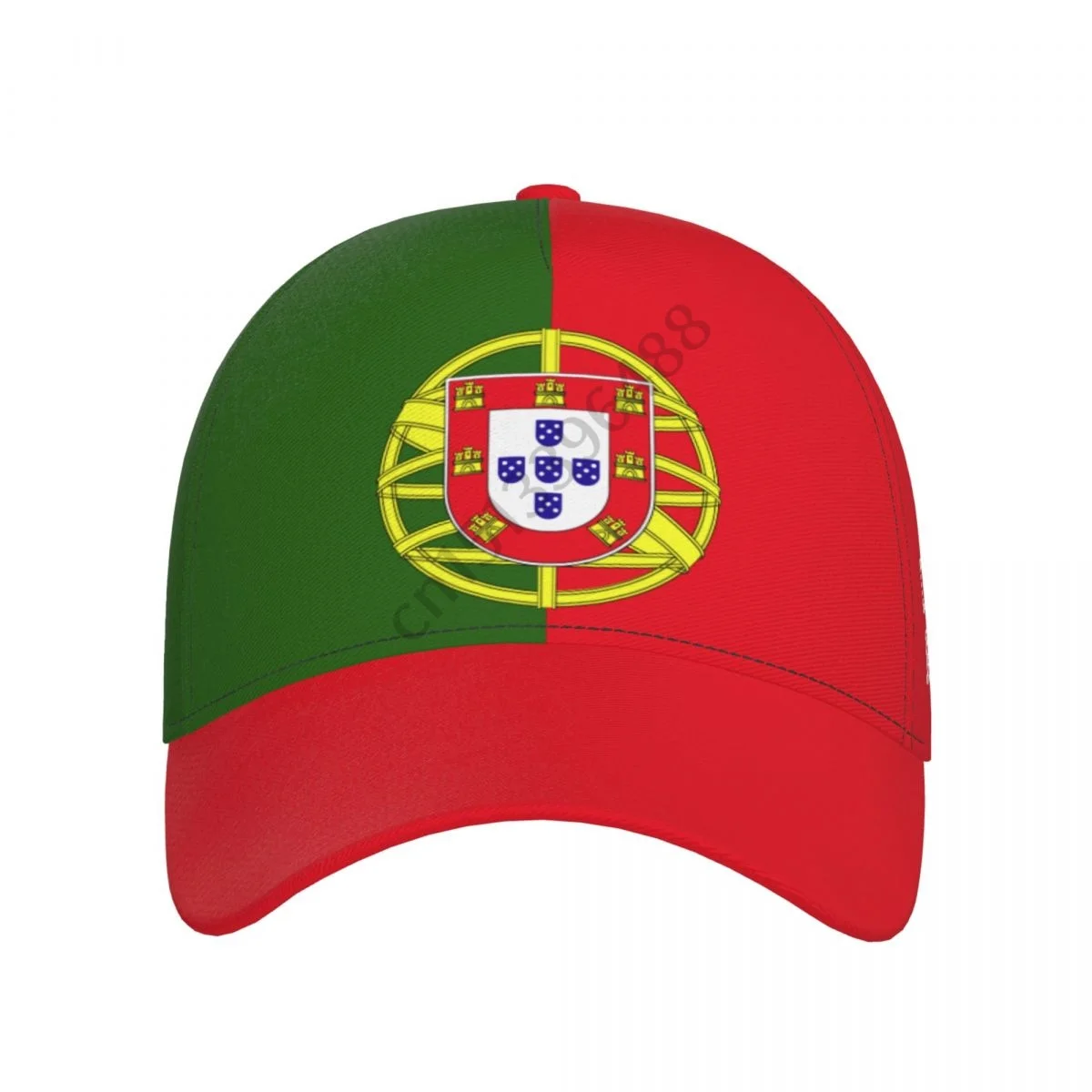 Portugal Flag Custom Name Number Soccer Hats Sun Baseball Cap Breathable Adjustable Men Women Outdoor Fishing Hat