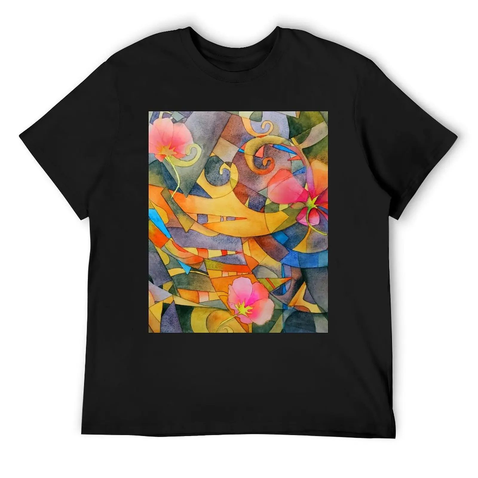 Fractured Flowers T-Shirt vintage anime shirt anime clothing for men