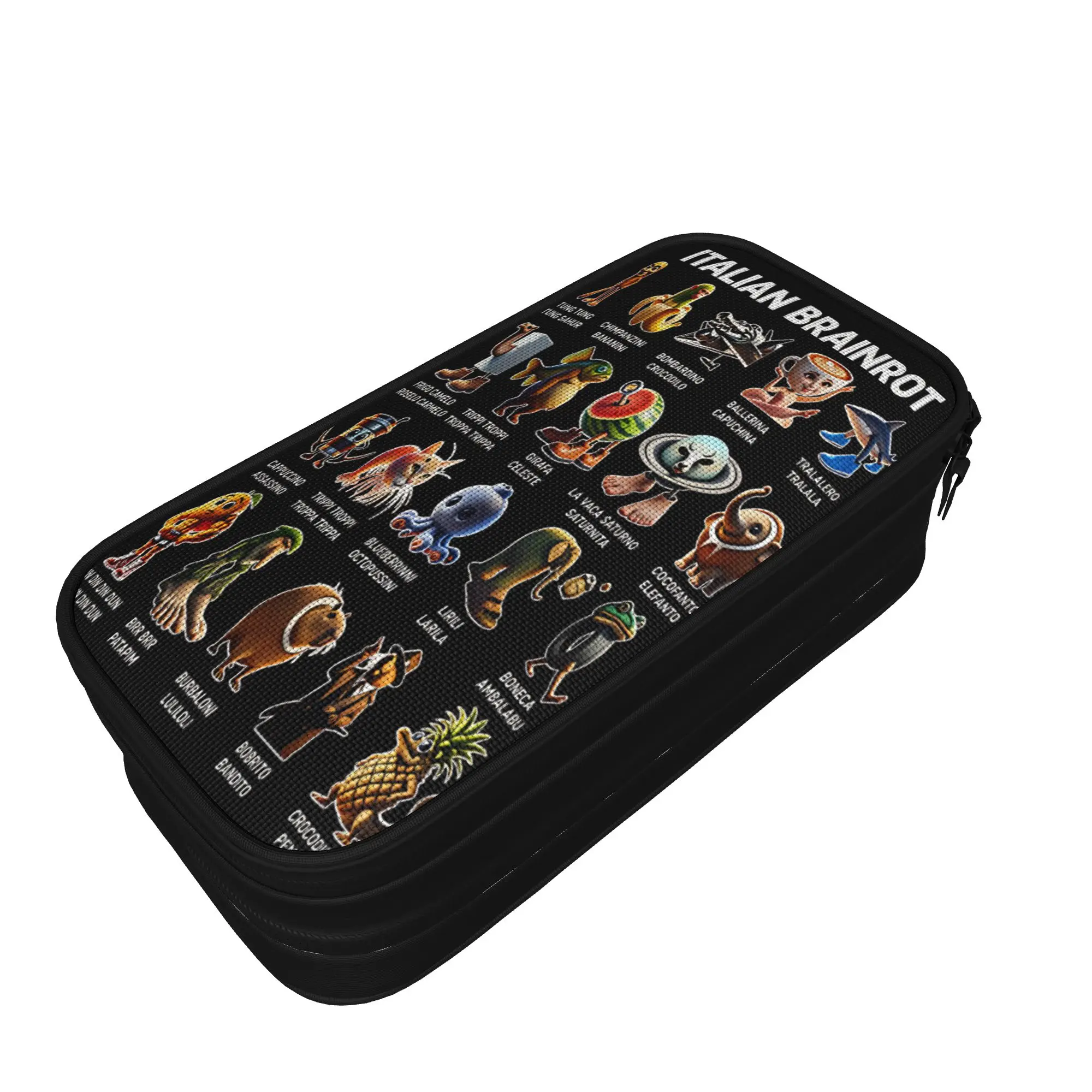 Italian Brainrot  Pencil Case  Boy Girl Aesthetic Pencil Pouch Graphic School Pencil Cases Stationery Organizer Birthday Present
