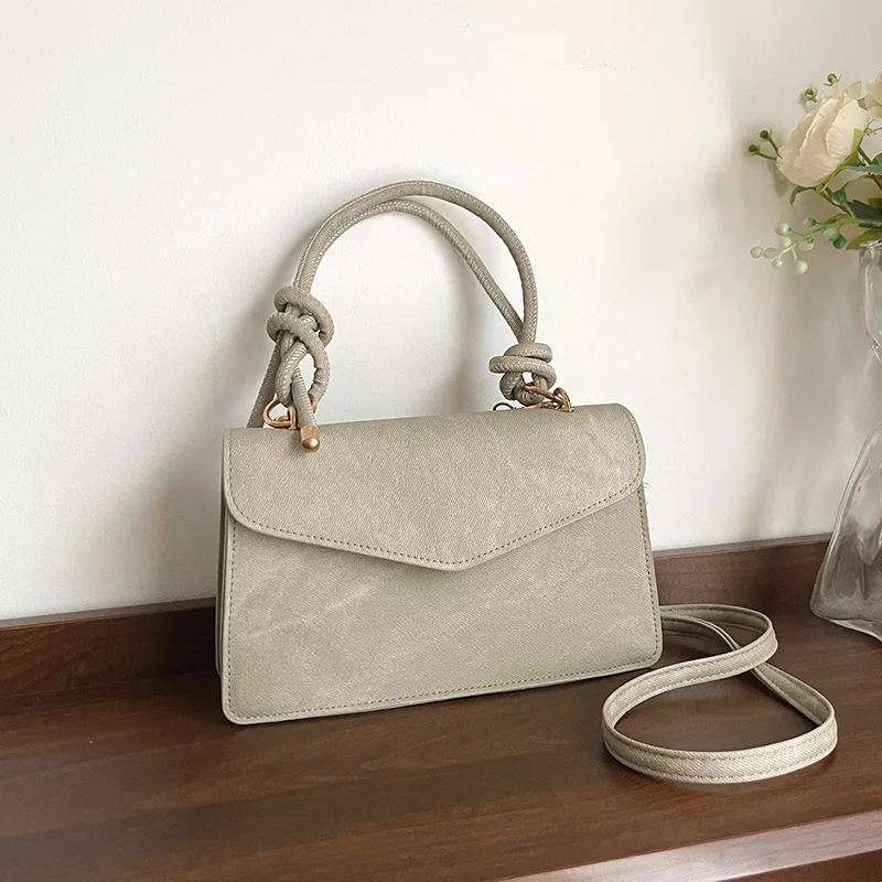 

Модная женская сумка через плечо и через плечо — минималистичная портативная маленькая квадратная сумка в стиле ретро, универсальная и элегантная