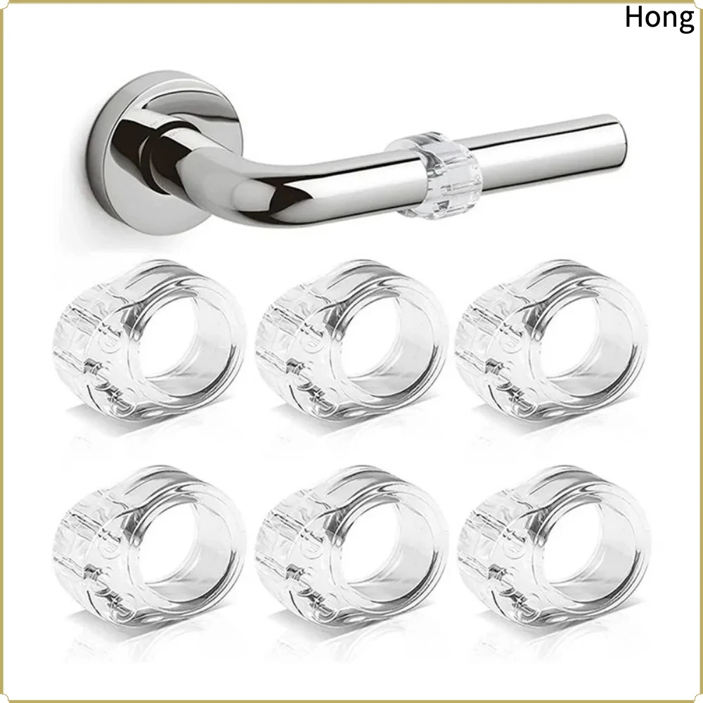 1pc PVC Door Handle Bumper Silicone Anti-collision Silicone Door Knob Protector Clear No Drill Door Bumper Ring Home Office