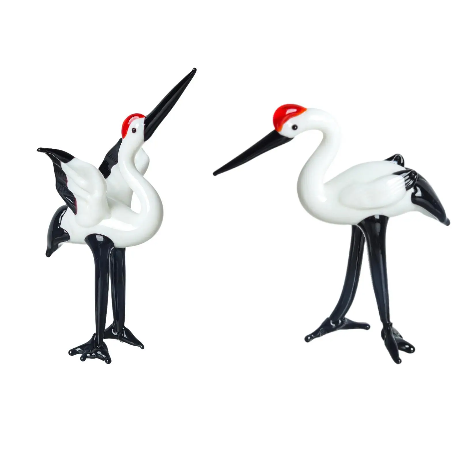 Crane Statue Stork Figurine Crafts Table Centerpiece Bird Figurines Crane Figurine Standing Crane Sculpture for Living Room