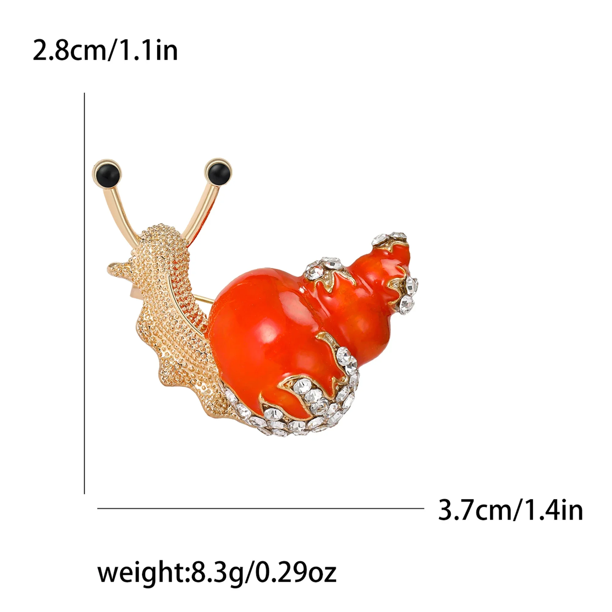 Enamel Snail Brooches for Women Unisex Insect Pins Event Party Backpack Decoration Clothes Accessories