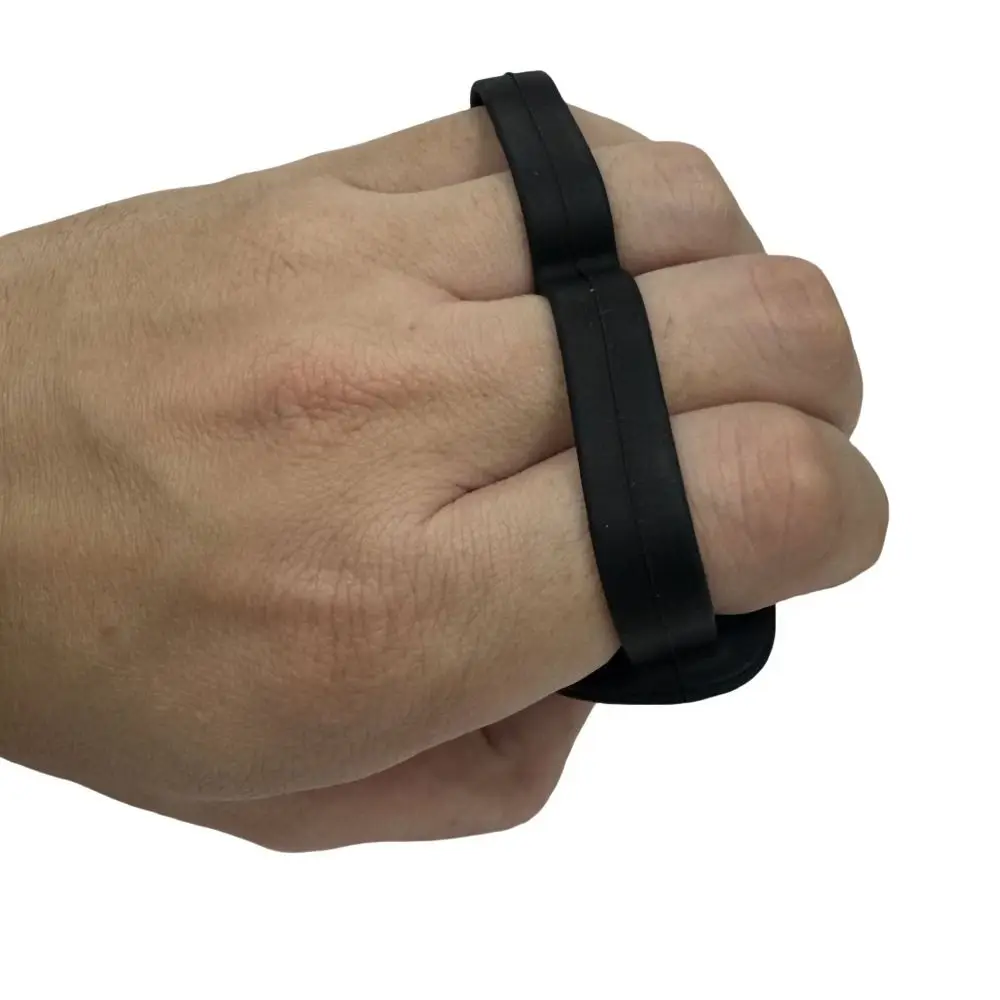 1 Pair Double Hole Fitness Palm Power Pad Thicken Anti-slip Grip Strength Trainer with Sorage Bag Silicone Training Hand Guard