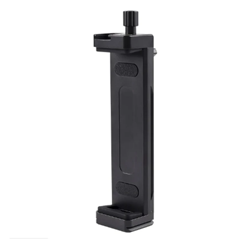 Universal Aluminum Alloy Tablet Phone Stand Holder Clip Tripod Adjustable Bracket For Mobile Phones Durable Easy Install (Black)