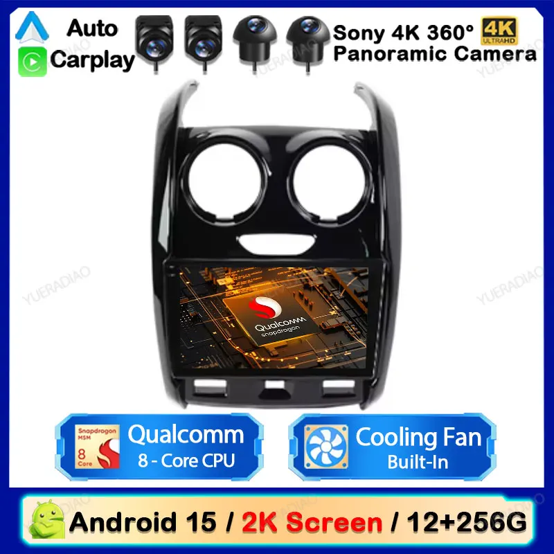 

Автомобильный радиоприемник Android 15 для Renault Duster 2015-2021 Головное устройство GPS NAVI 4G LTE 5G WIFI Мультимедийный видеоплеер BT 2DIN Qualcomm