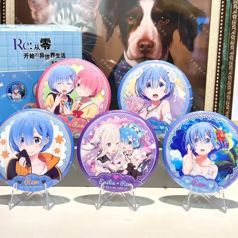 

Anime Re Life in A Different World From Zero Girl Card Badges Doll Accessories ACG Brooch Pins Toys Collect Decoration