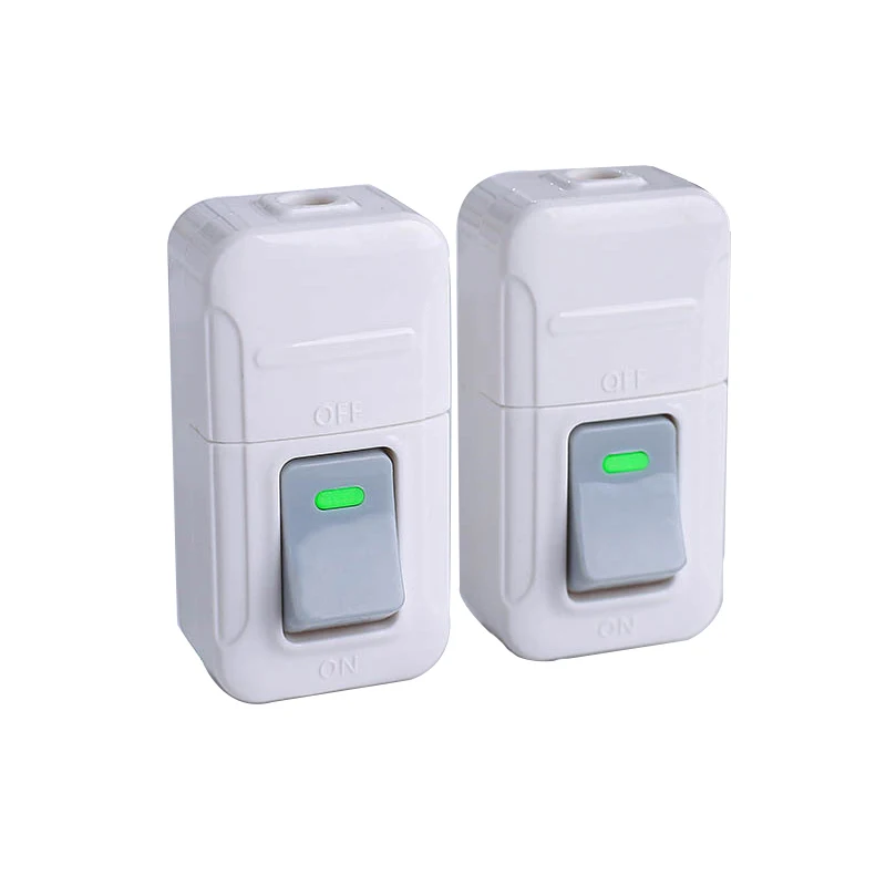 1 pçs branco liga/desliga botão interruptor de mesa luzes led on-line interruptor de controle midway cabine lâmpada cabeceira interruptor alimentação 10a 250v