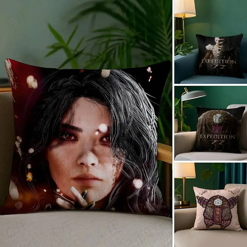 

Anime C-Clair Obscur E-Expedition 33 Game Pillow Case Custom Printed Brushed Fleece Pillow, Baby Skin-Touch, Eco-Friendly Dye-Su