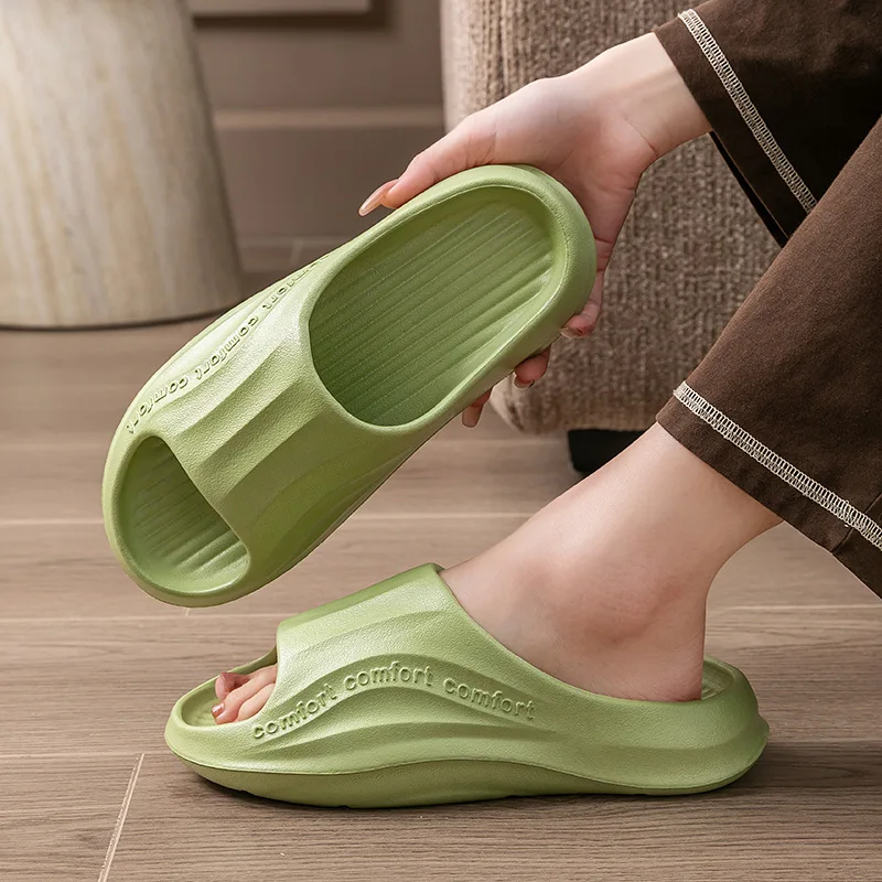 Women Men Summer EVA Slippers Soft Non-slip Beach Sandals Fashion Outdoor Thick Sole Slide Comfortable Indoor Home Shoes Female - view 5