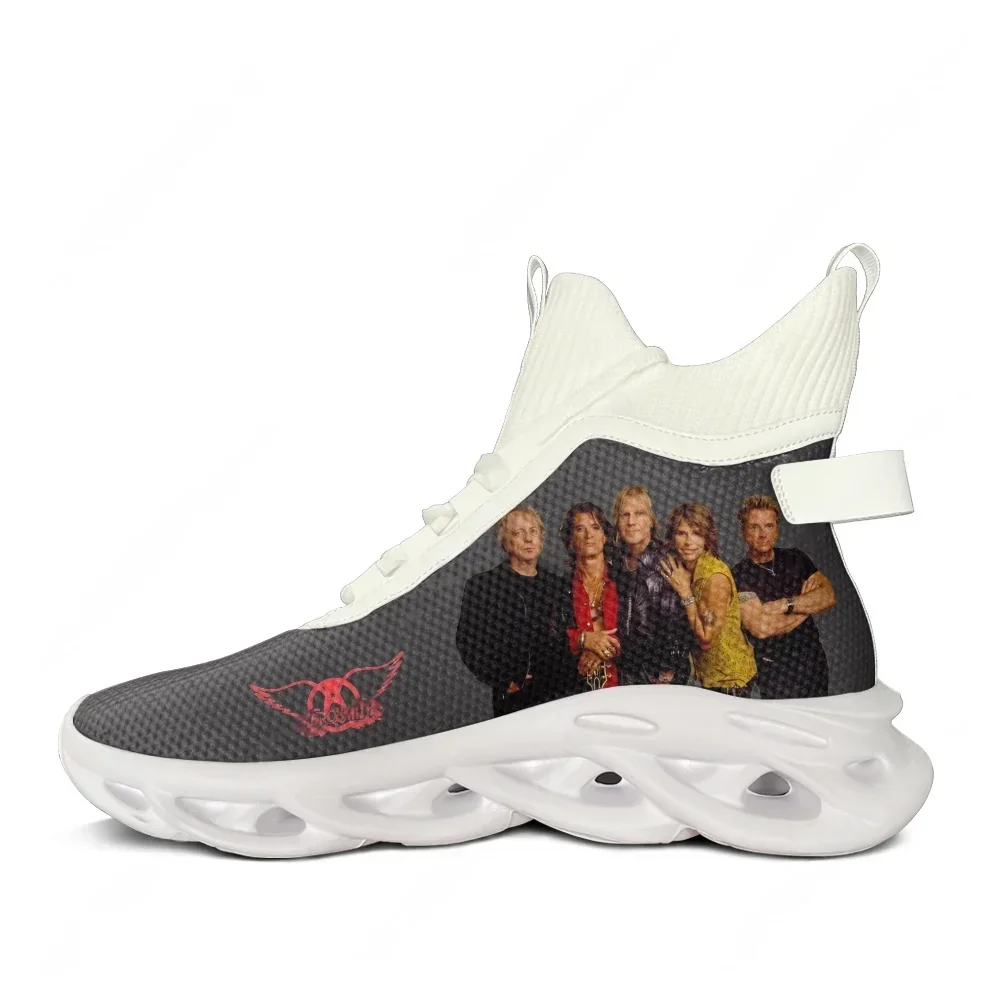 

Aerosmith High Top Flats Sneakers Mens Womens Teenager Sneaker High Quality Personalized Fashion Casual Shoes Custom Made Shoes