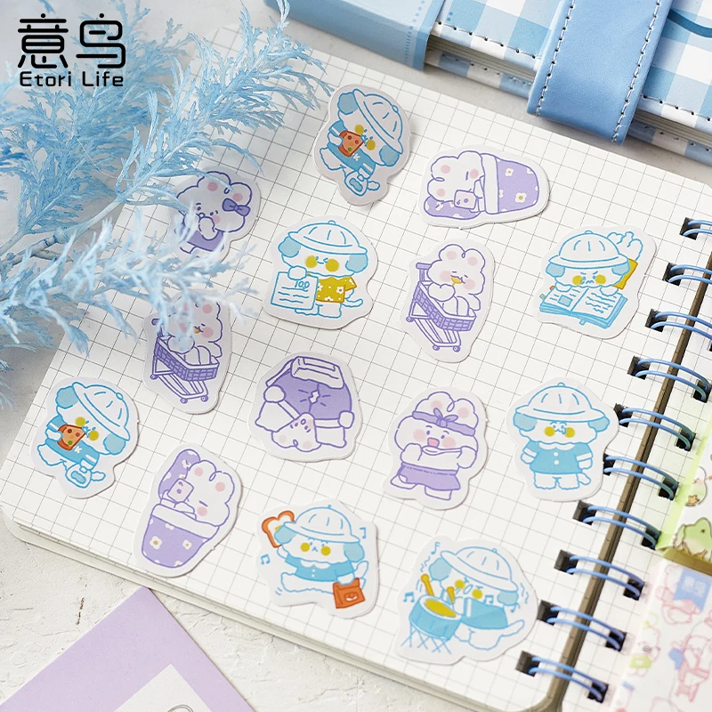 45 PCS Cute Animal Creative Student DIY Stationery Decoration Stickers Suitable for Photo Albums,Diaries,Cups,Scrapbooks