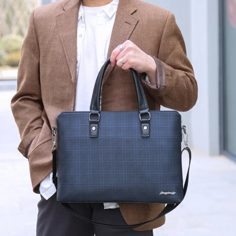 Sac messager de grande capacité pour hommes, sac à main pour ordinateur portable, étuis à bombes d'affaires, fichier de bureau, luxe, lancé par un homme, nouveau