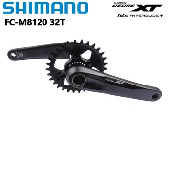 SHIMANO Deore XT FC M8100 FC M8120 Mechanizm korbowy 12s do roweru górskiego, ramię korby 170mm 175mm, tarcza 32T 34T 36T, oryginalny Shimano
