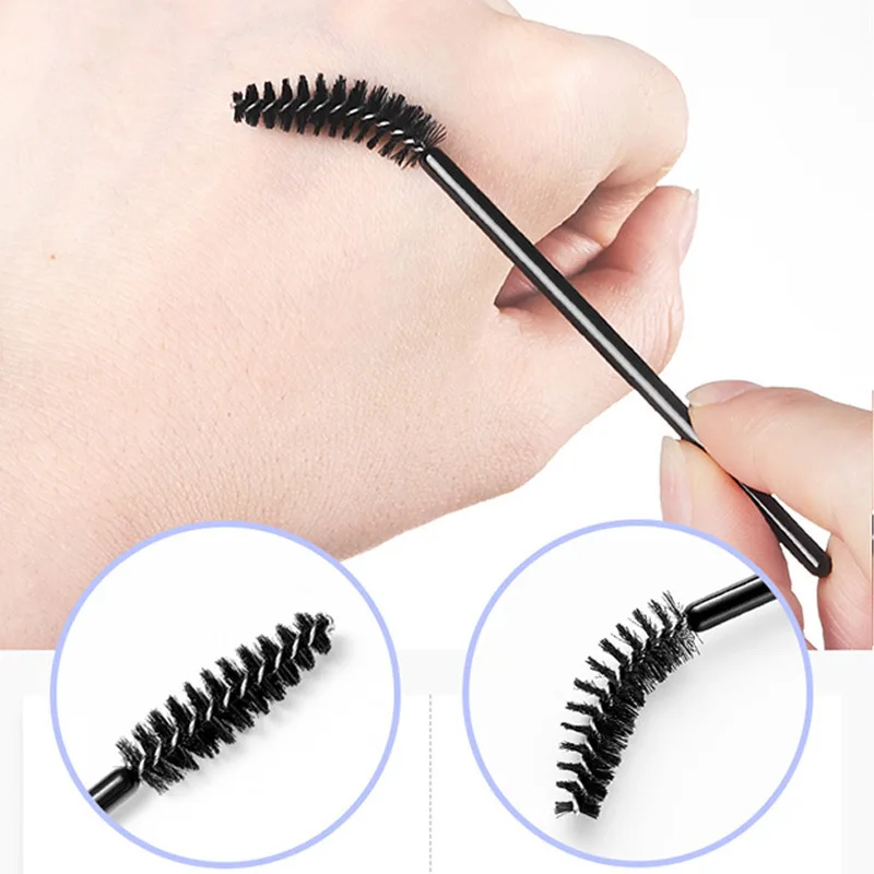 50pcs Disposable Makeup Brush Eyelash Microbrush Mascara Wands Cosmetics Applicator Eyebrow Micro Brush Lash Extension Supplies