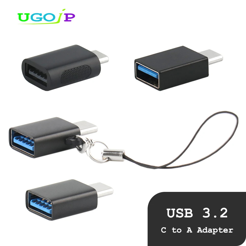 UGOjP USB 3.2 Type C OTG Adapter Type C to USB A Female Cable Converter For Macbook Samsung Huawei Xiaomi 10Gbps Data Adapter