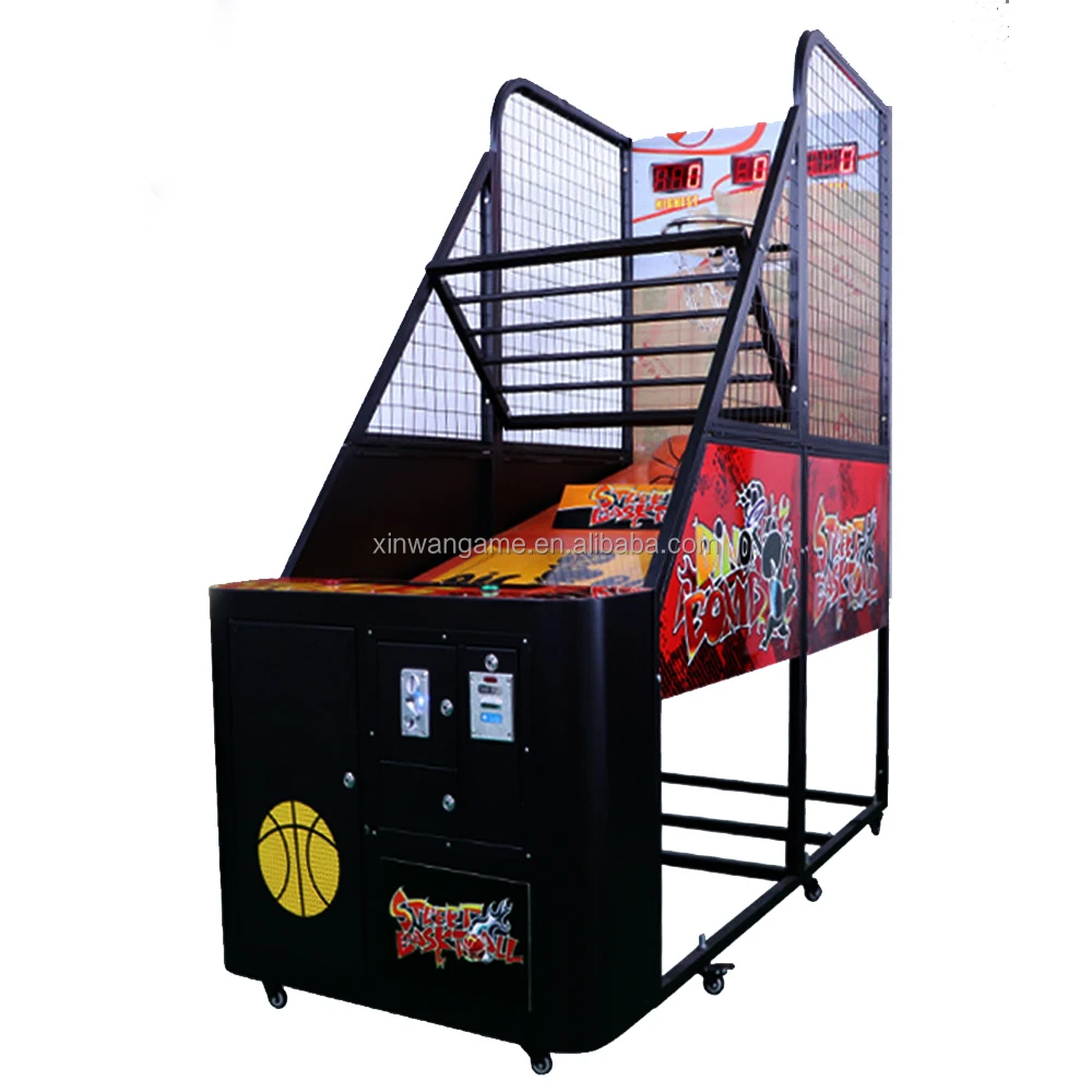 Stylish 110V 220V Folding Street Basketball Machine Coin-Operated Game Board Coin Acceptor Ticket Dispenser Model Number Token