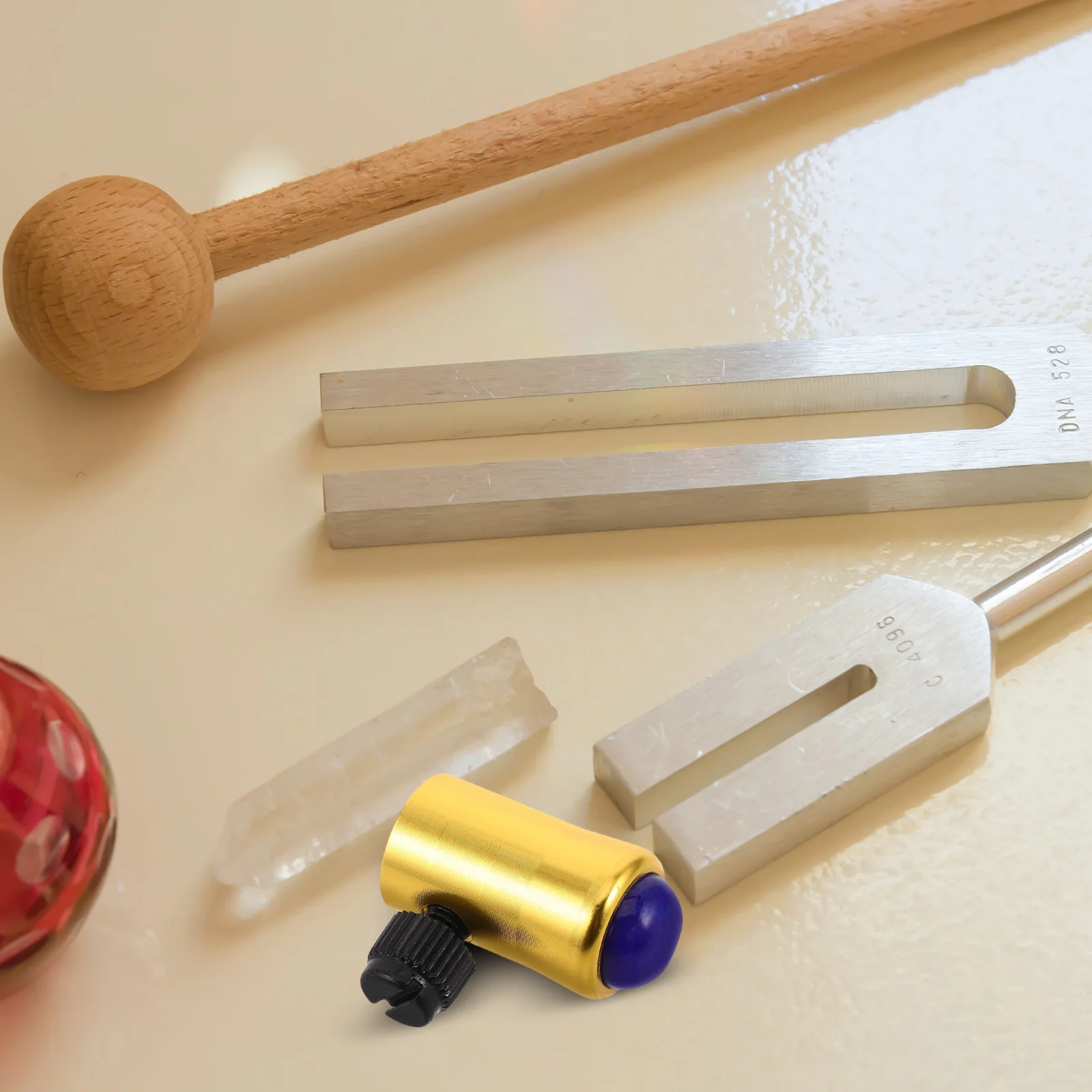 

Aluminum Alloy Fork Base Crystal Ball Support Meditation Healing Portable Accessory Feet for Tuning Forks