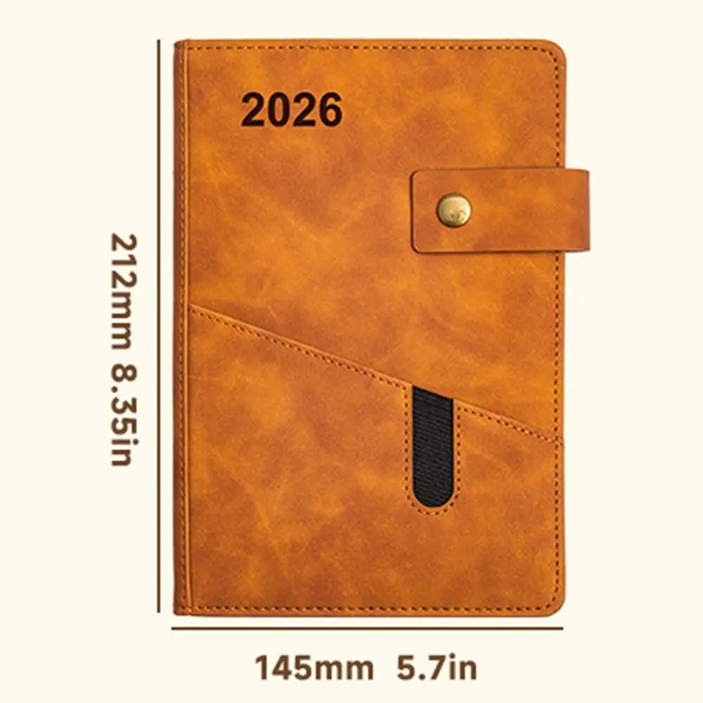 English 2026 Schedule Planner Notepad 12 Months Wear-resistant 365 Days Efficiency Notebook Simple Thick Paper
